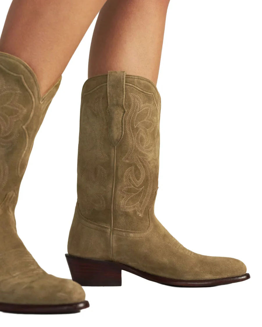 Women's The Jamie Crossroad in Olivewood Deer Roughout Western Boots - 21182-Oed