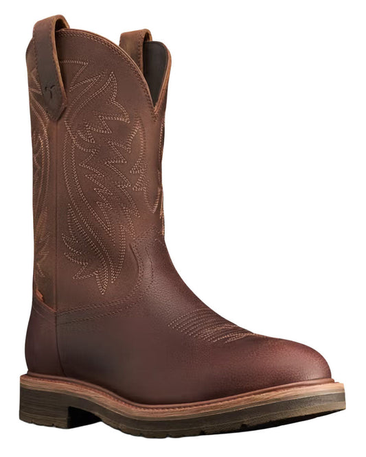 Men's LongHaul Waterproof Round Composite Toe Work Boots - Tobacco Cowhide - 10111-Tbc