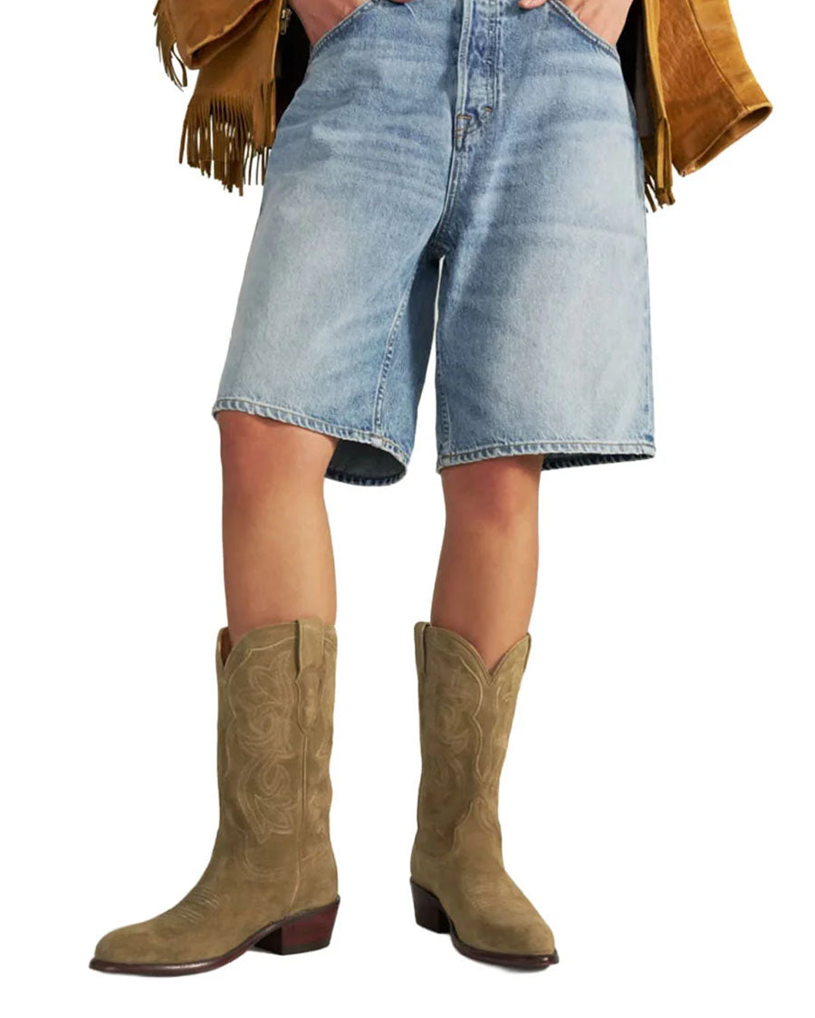 Women's The Jamie Crossroad in Olivewood Deer Roughout Western Boots - 21182-Oed