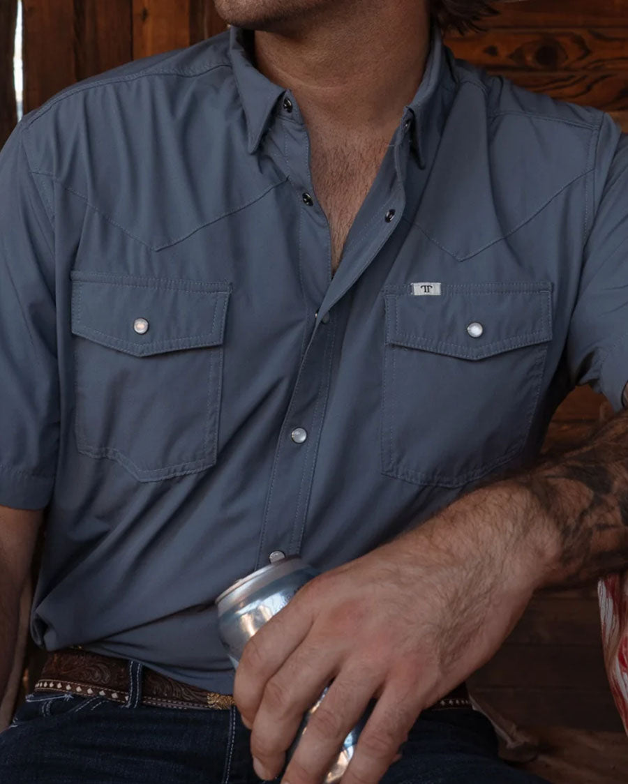 Men's Short Sleeve Pearl Snap Performance Western Shirt - Fss1002330