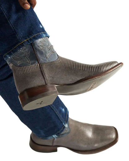Men's The Doc Canyon Gunmetal Lizard Western Boots - 11224-Gnm