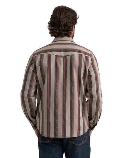 Men's Retro Premium Long Sleeve Snap Modern Fit Western Shirt - 112384768