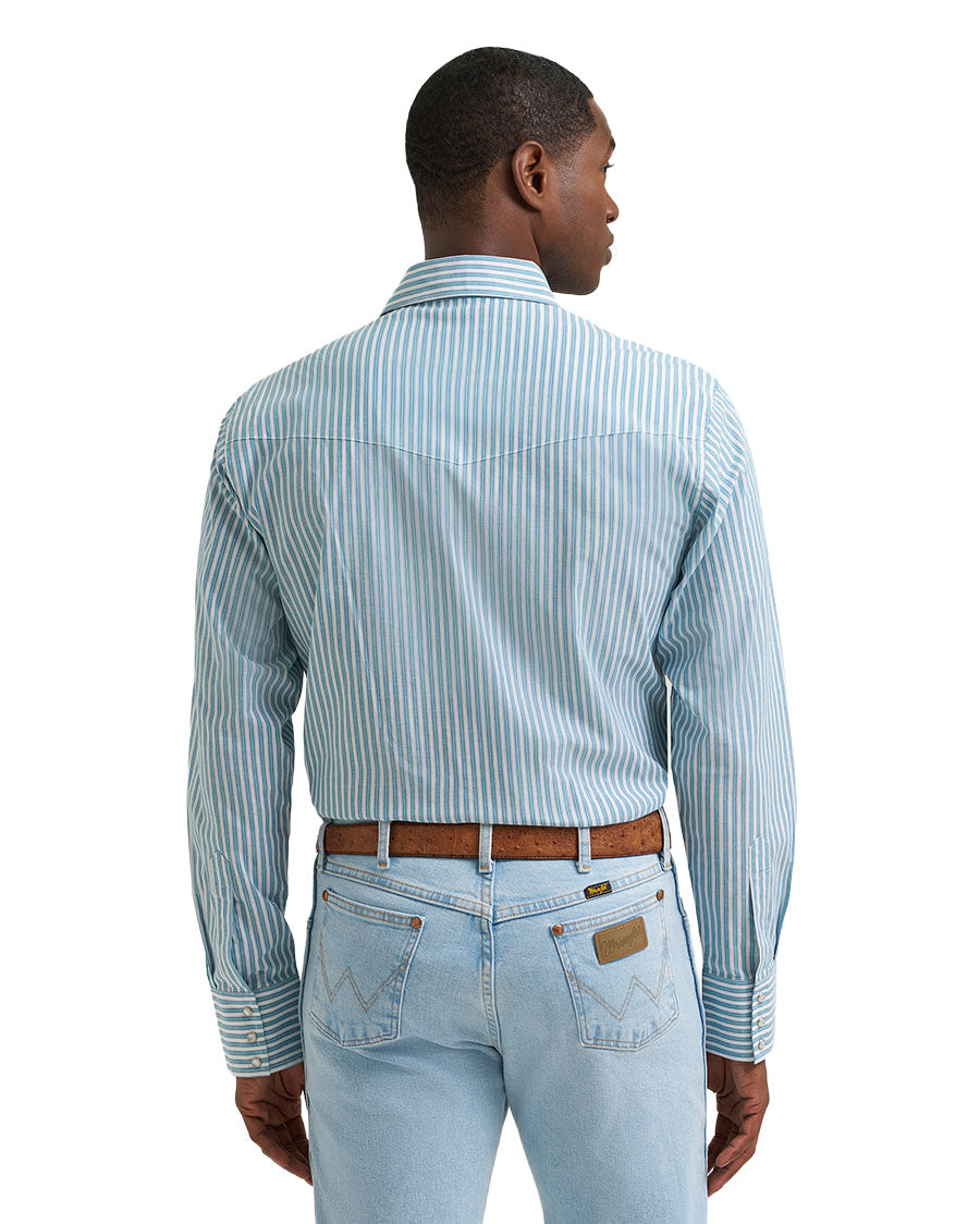 Men's Wrinkle Resist Long Sleeve Classic Fit Western Shirt - 112385343