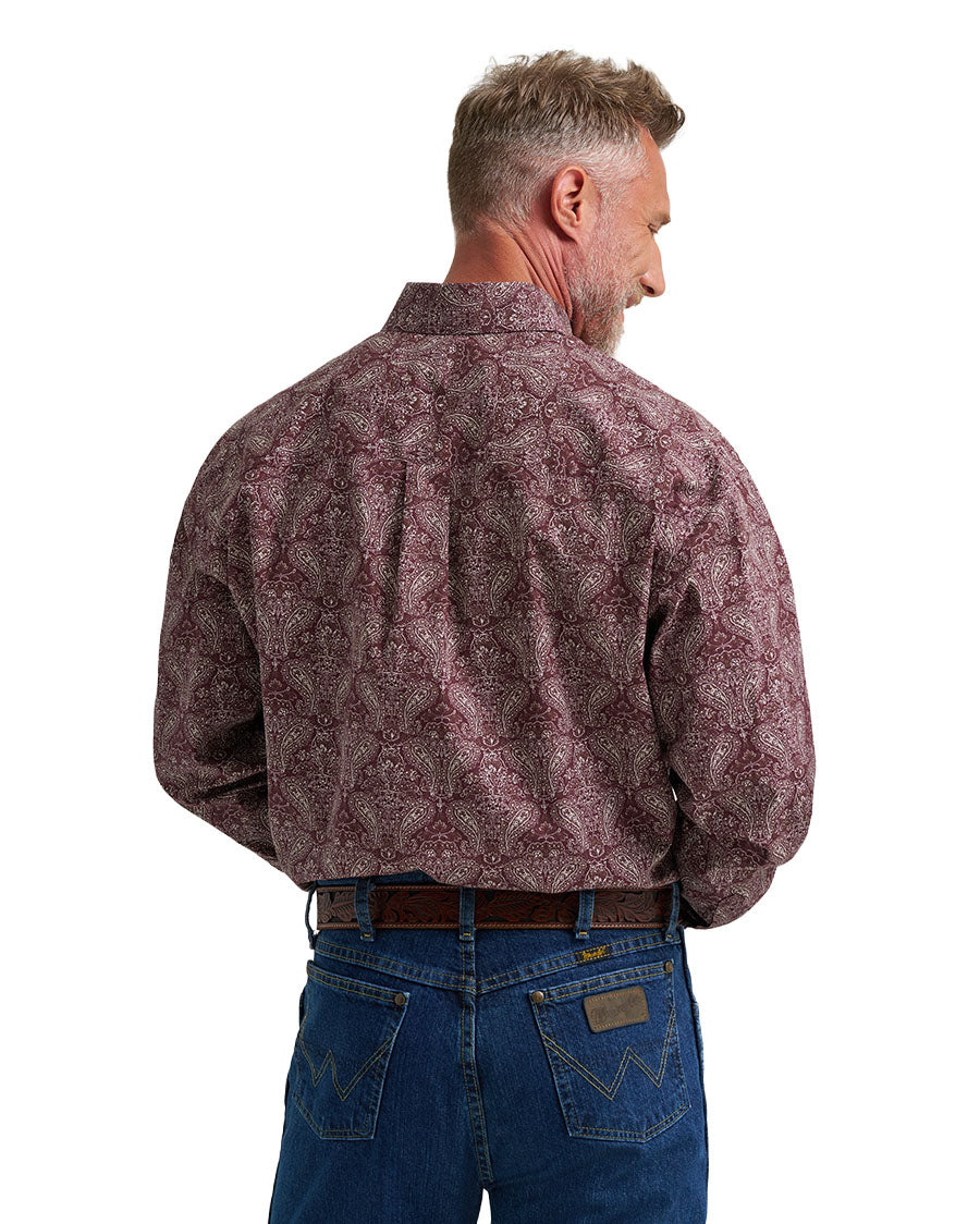 Men's George Strait Collection Two Pocket Long Sleeve Stretch Western Shirt - 112385373