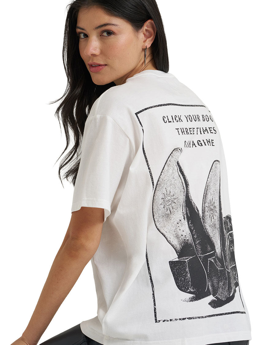 Women's Wrangler X Lainey Wilson Click Your Boots Short Sleeve Graphic T-Shirt - 112385575