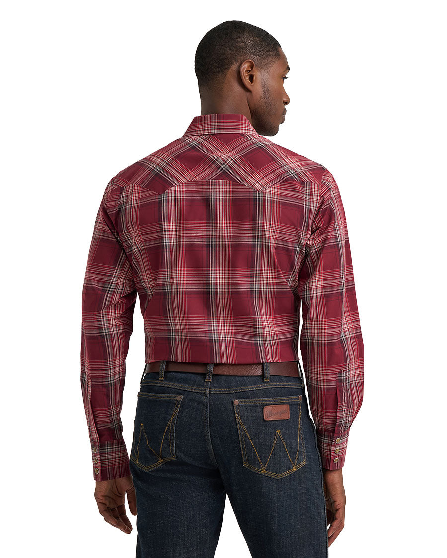Men's Retro Long Sleeve Modern Fit Western Shirt - 112385598