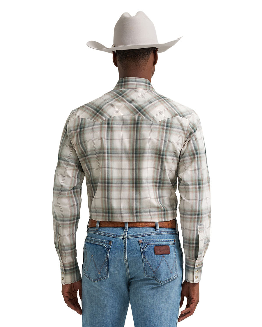 Men's Retro Long Sleeve Modern Fit Western Shirt - 112385600