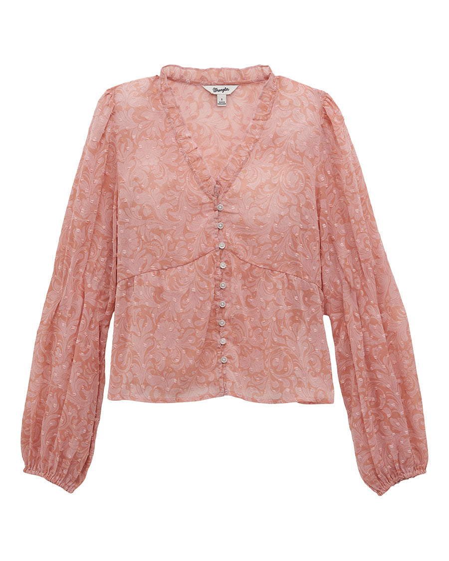 Women's Retro Vintage Juliet Long Sleeve Blouse - 112385996