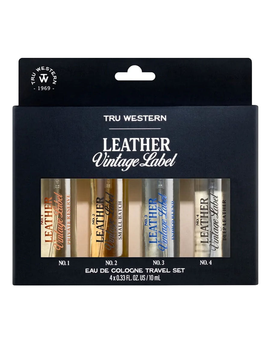 Men's Leather Vintage Label Travel Gift Set - 99036