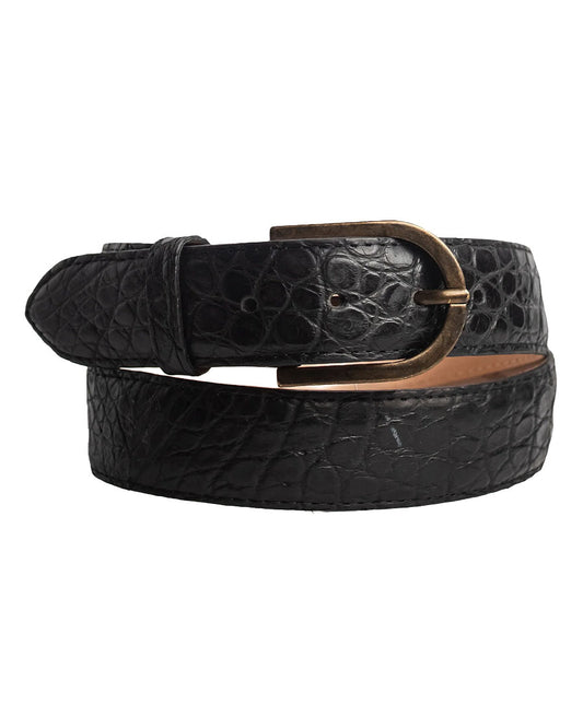 Men's Black Alligator Classic Belt - Cb406