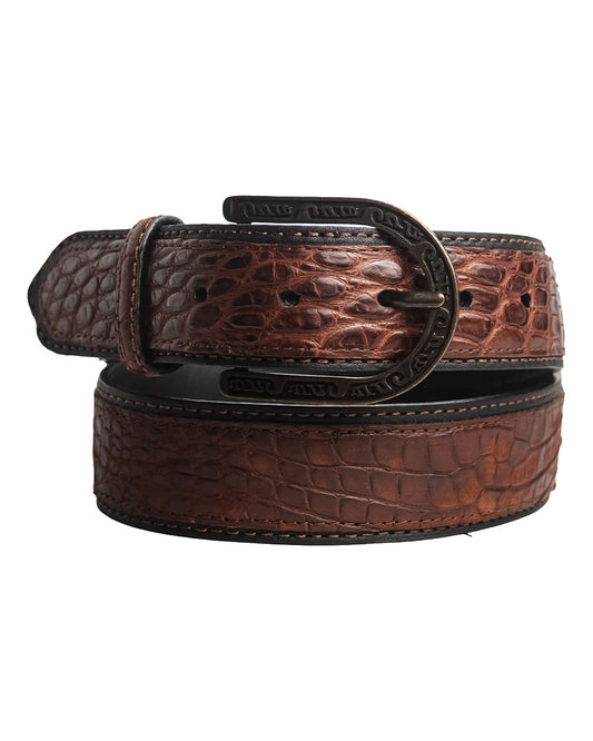 Men's Shedron Alligator Stiching Ranch Belt - Cb502