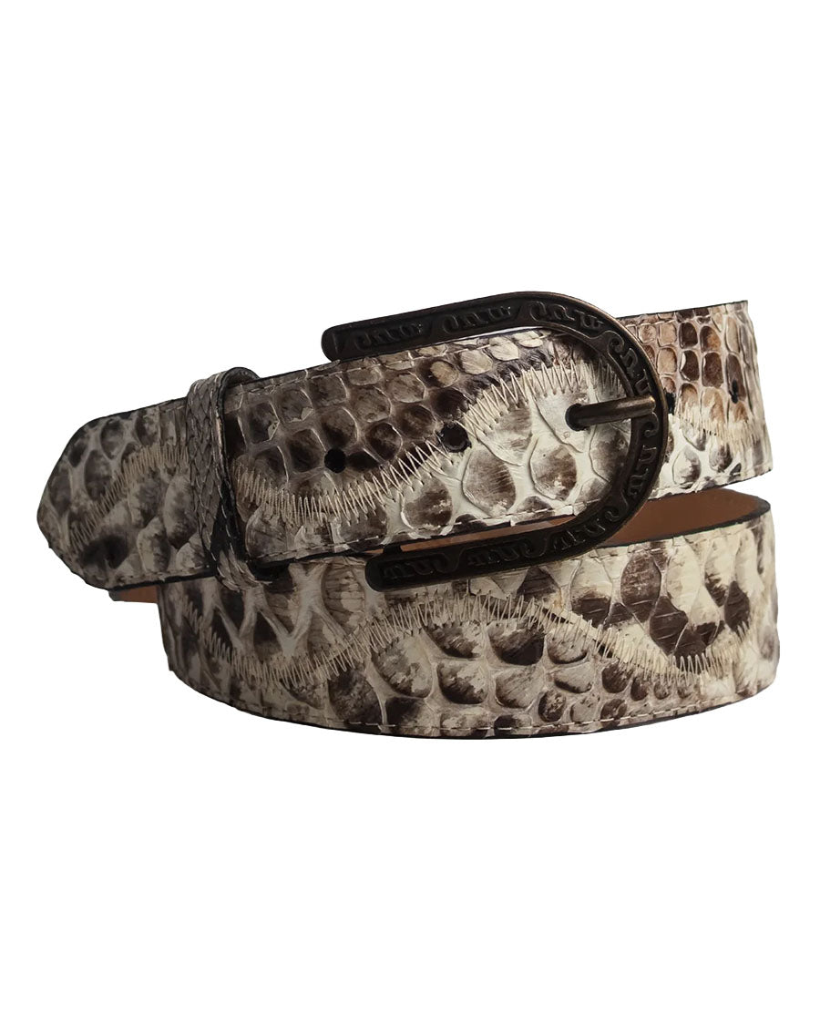 Men's Waves Natural Python Belt - Cb306