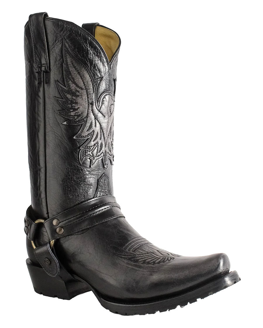 Men's Moto Eagle Lug Biker Boots - 09-020-7750-8888 BL by Roper from Skip’s Western Outfitters | KAR-09-020-7750-8888 BL-100-D