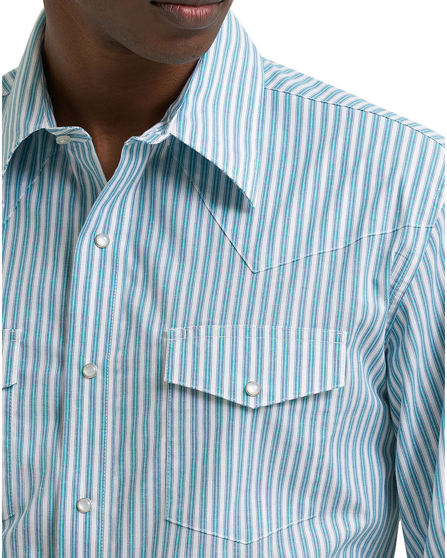 Men's Wrinkle Resist Long Sleeve Classic Fit Western Shirt - 112385343