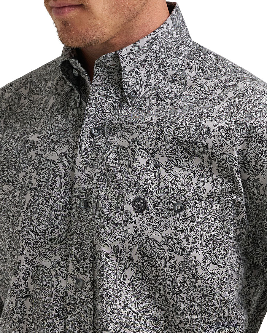 Men's George Strait Collection One Pocket Long Sleeve Stretch Western Shirt - 112385358