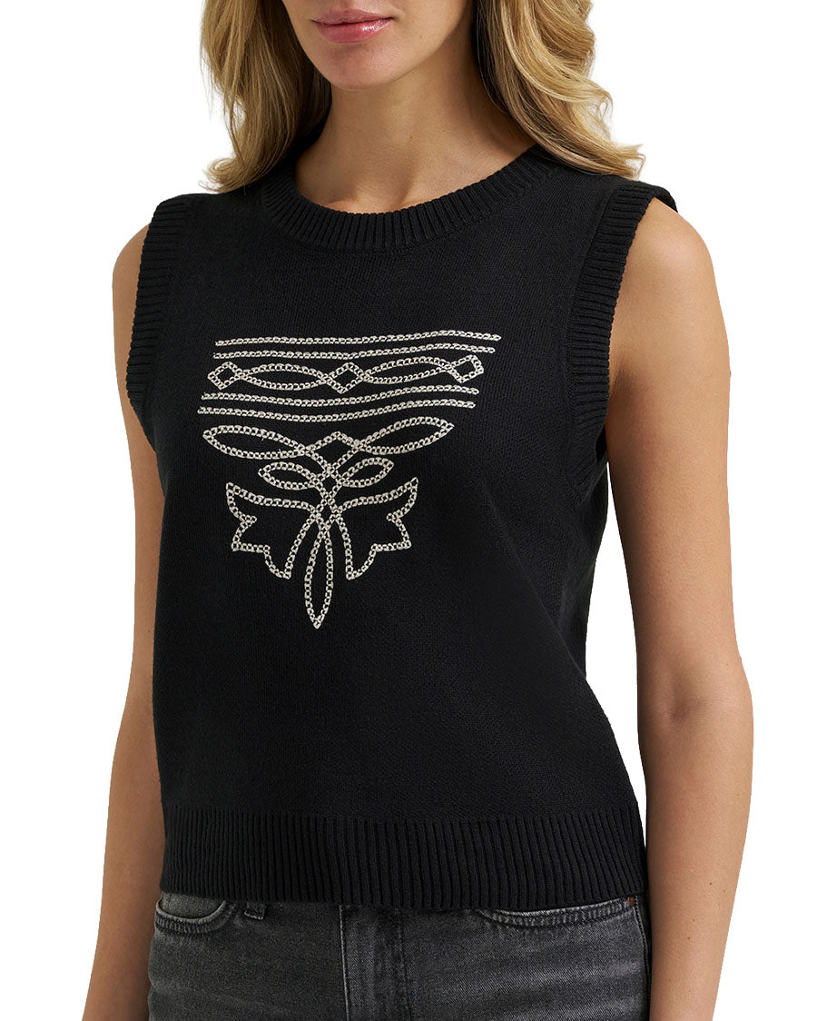 Women's Wrangler Retro Punchy Sweater Vest - 112385440