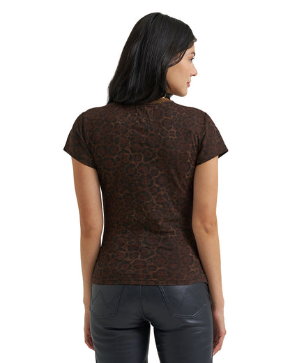 Women's Wrangler X Lainey Leopard Tee Or Rodeo Nights Graphic T-Shirt - 112385577