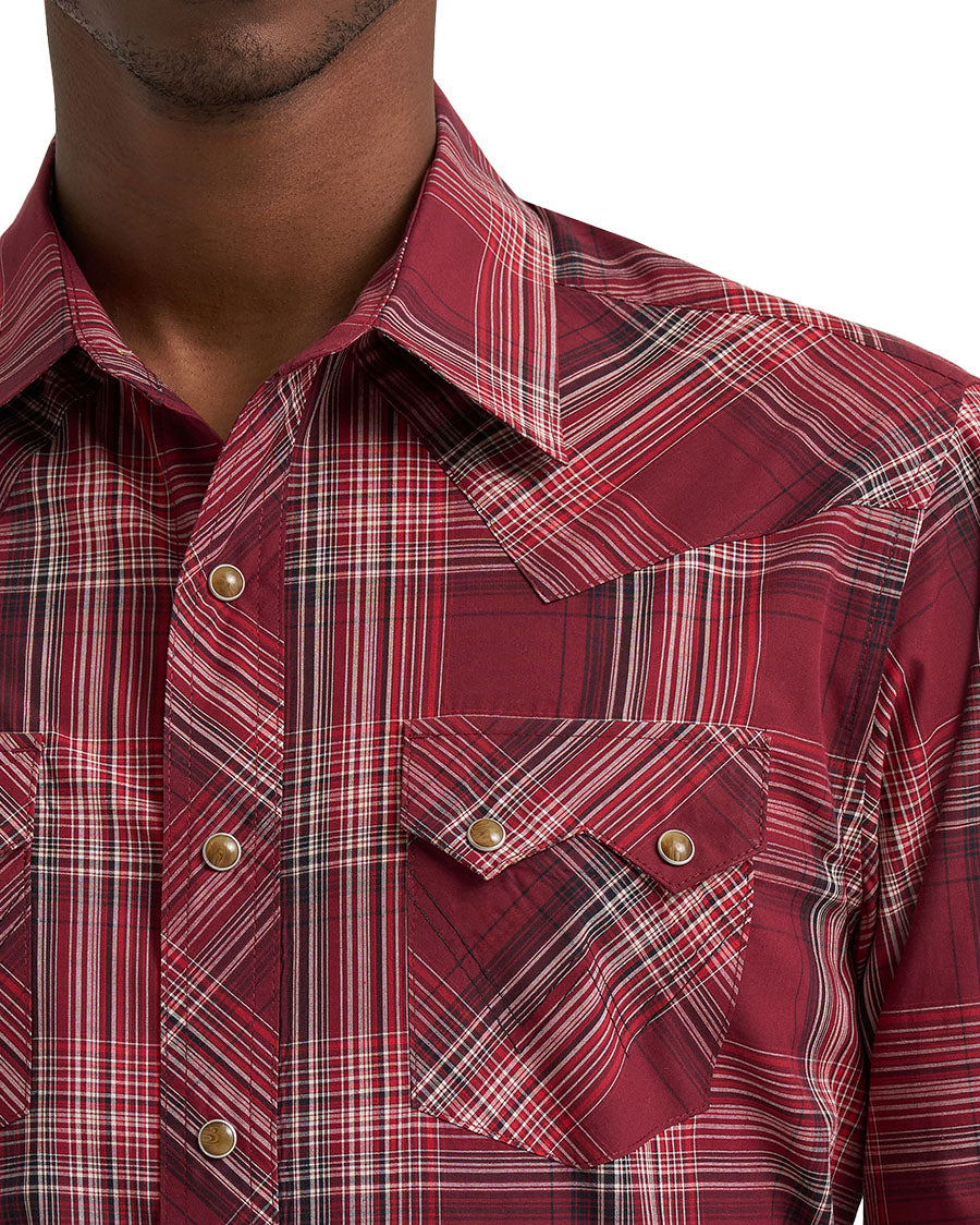 Men's Retro Long Sleeve Modern Fit Western Shirt - 112385598