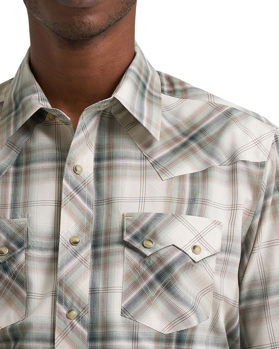 Men's Retro Long Sleeve Modern Fit Western Shirt - 112385600