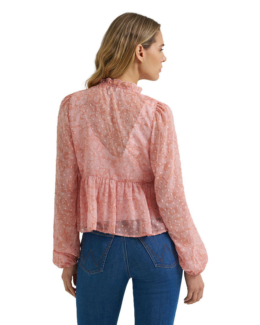 Women's Retro Vintage Juliet Long Sleeve Blouse - 112385996