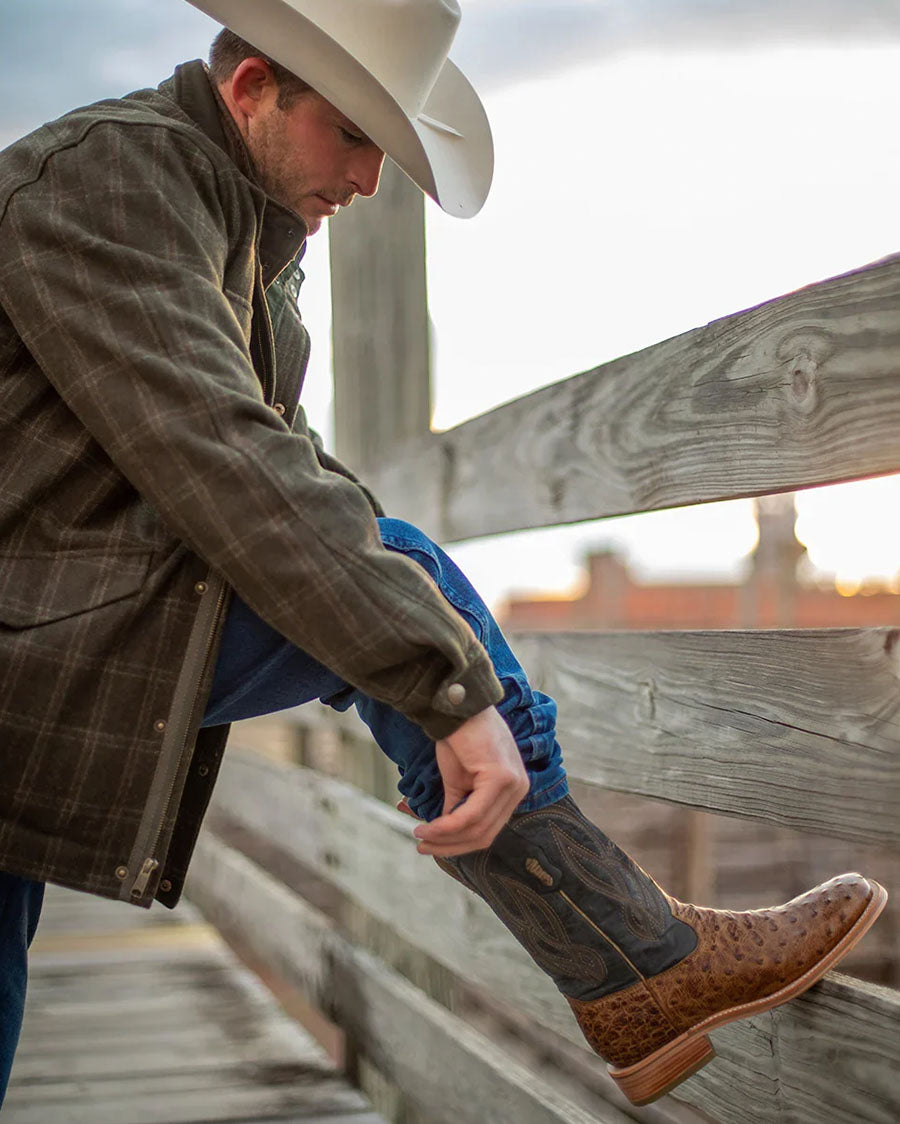 Men's Ostrich Western Boots - A4052