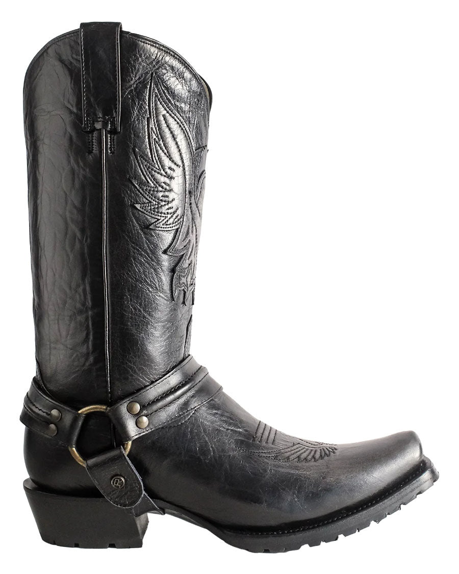 Men's Moto Eagle Lug Biker Boots - 09-020-7750-8888 BL