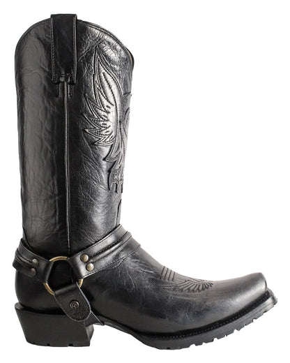Men's Moto Eagle Lug Biker Boots - 09-020-7750-8888 BL