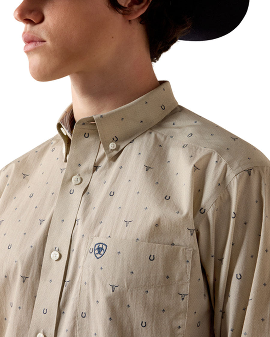 Men's Wrinkle Free Sam Classic Fit Long Sleeve Western Shirt - 10080581