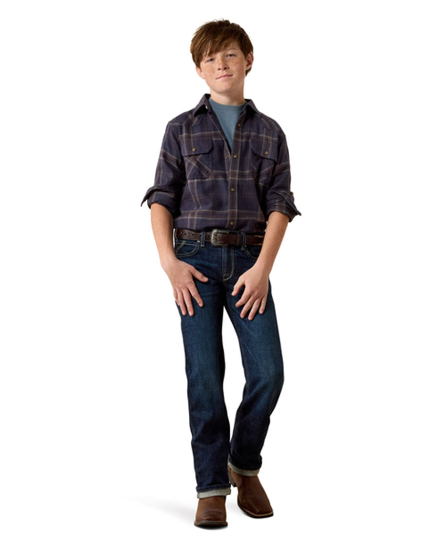 Boys' Retro Haas Classic Fit Snap Long Sleeve Western Shirt - 10080583
