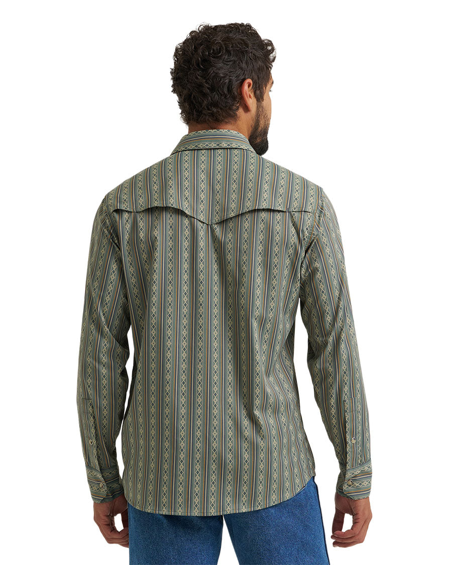 Men's ATG X Wrangler Technical Long Sleeve Regular Fit Snap Western Shirt - 112384279