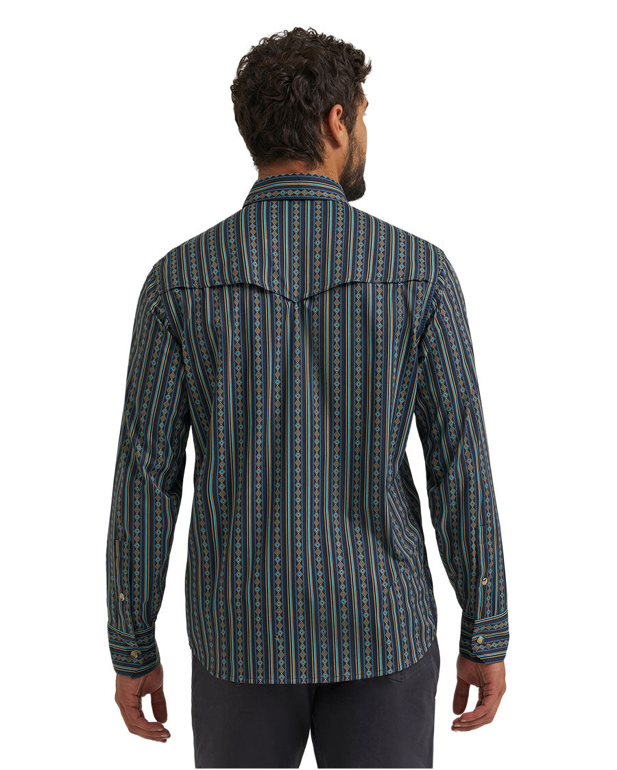 Men's Atg X Wrangler Technical Long Sleeve Regular Fit Snap Western Shirt - 112384280