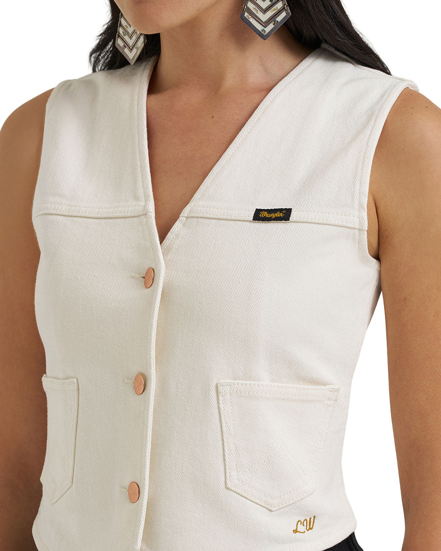 Women's Wrangler X Lainey Denim Vest - 112385569