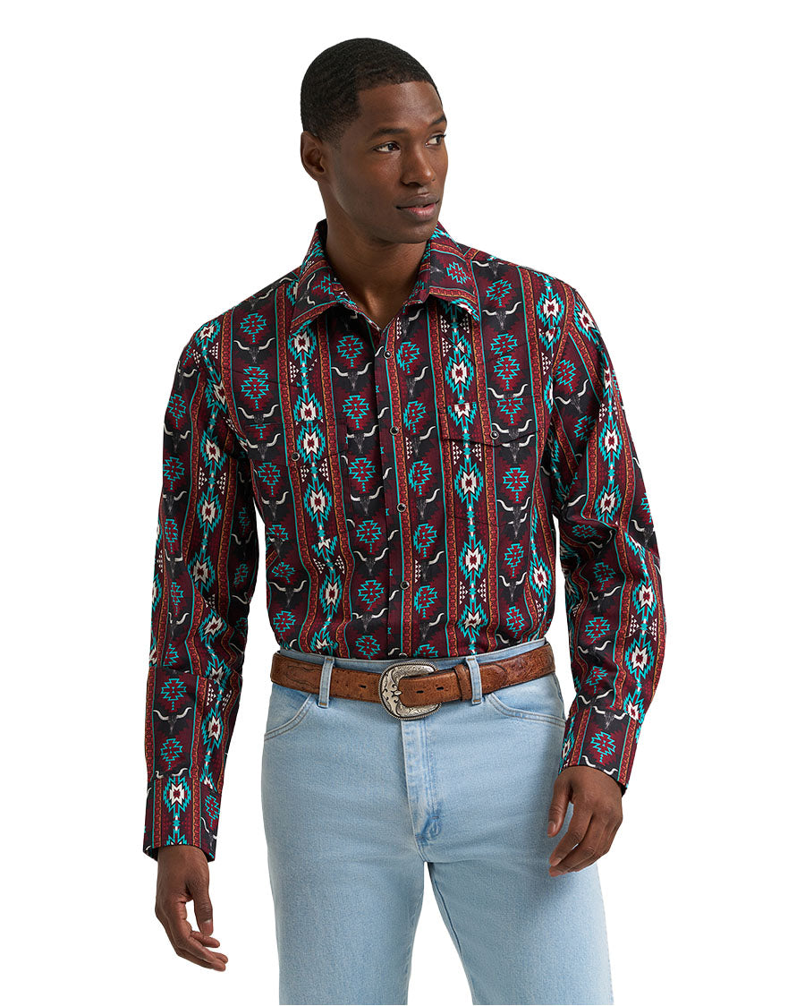 Men's Checotah Dress Long Sleeve Classic Fit Western Shirt - 112385793