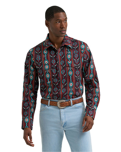Men's Checotah Dress Long Sleeve Classic Fit Western Shirt - 112385793 by Wrangler from Skip’s Western Outfitters | WRA-112385793-S-REG