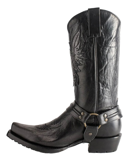 Men's Moto Eagle Lug Biker Boots - 09-020-7750-8888 BL