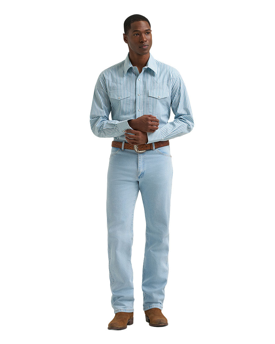 Men's Wrinkle Resist Long Sleeve Classic Fit Western Shirt - 112385343