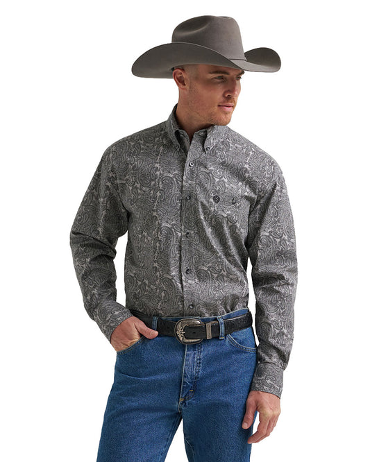 Men's George Strait Collection One Pocket Long Sleeve Stretch Western Shirt - 112385358