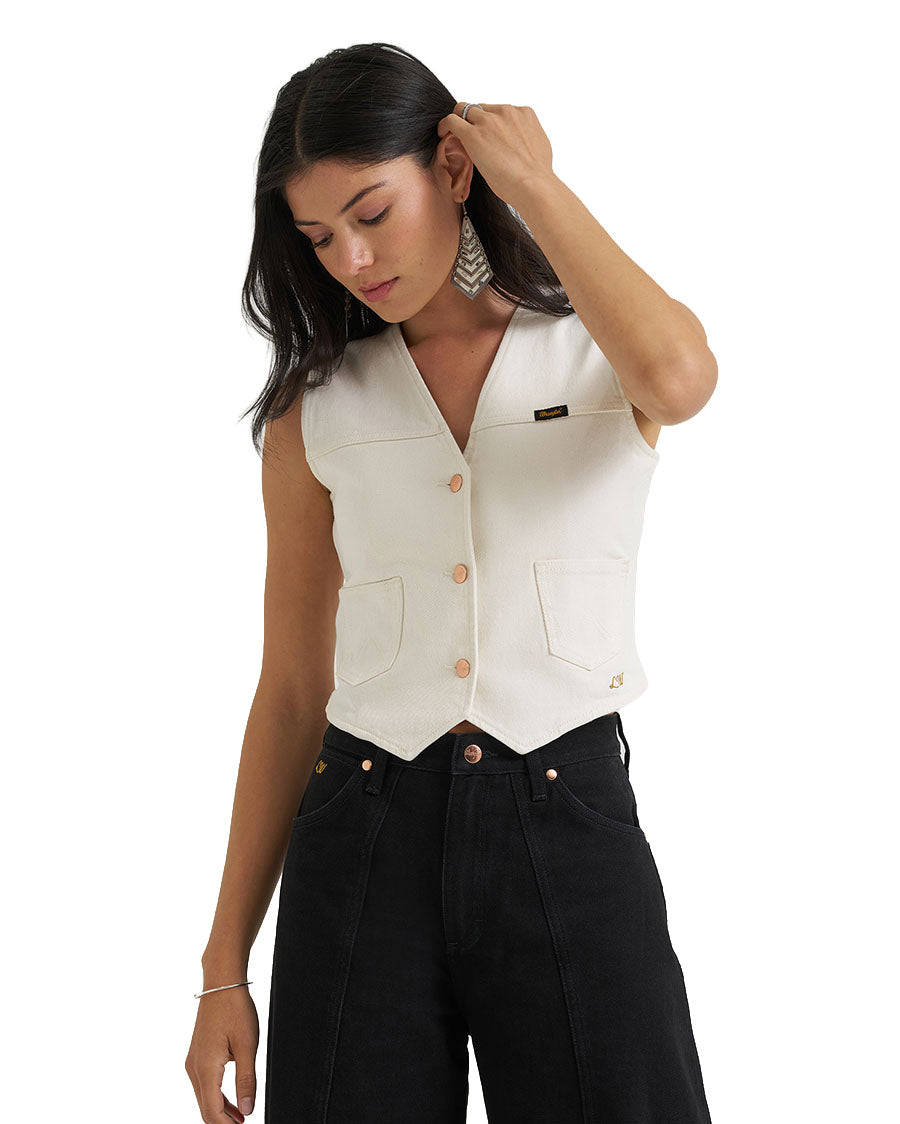 Women's Wrangler X Lainey Denim Vest - 112385569