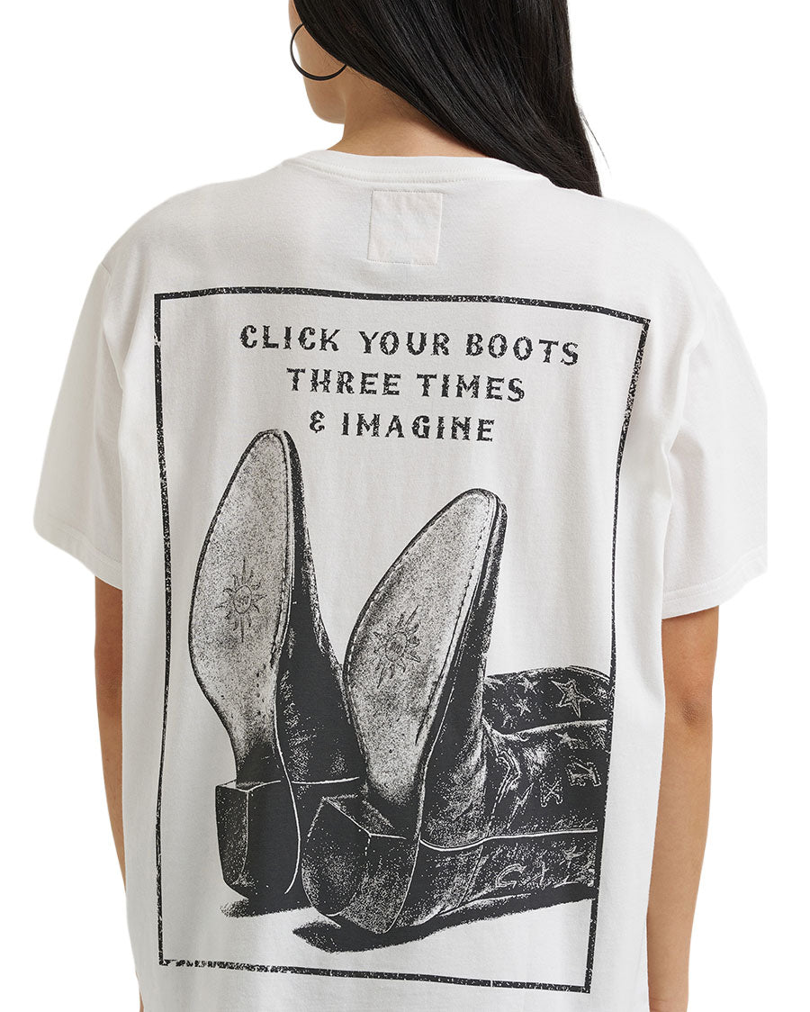 Women's Wrangler X Lainey Wilson Click Your Boots Short Sleeve Graphic T-Shirt - 112385575