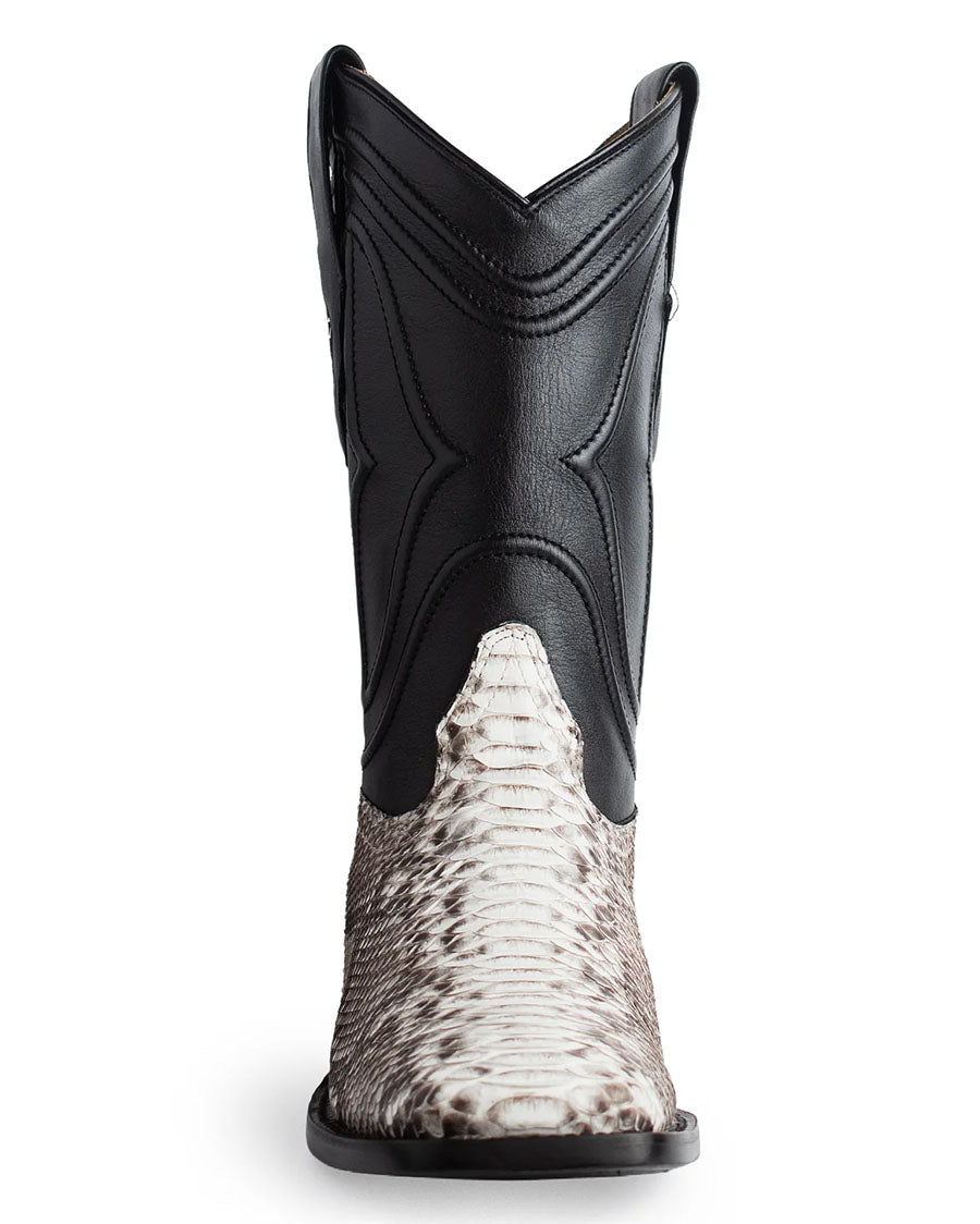 Men's Ke Dressy Wide Square Toe Boot Python Nubuck Western Boots - 82N5749