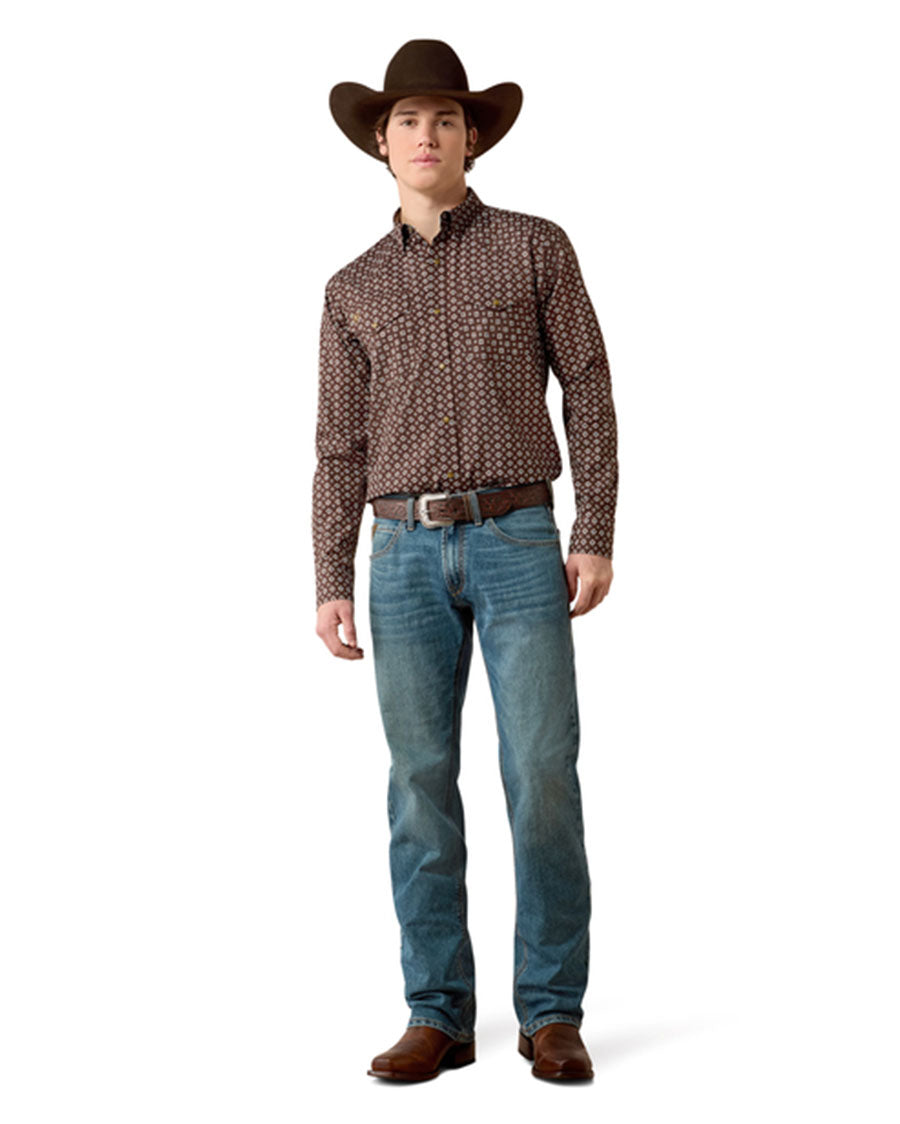 Men's Wrinkle Free Rebel Fitted Snap Long Sleeve Western Shirt - 10080720