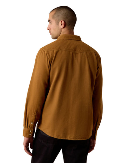 Men's Retro Handorf Corduroy Fitted Snap Long Sleeve Western Shirt - 10080649
