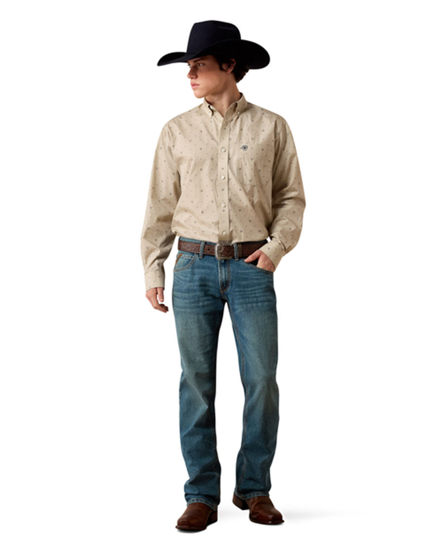 Men's Wrinkle Free Sam Classic Fit Long Sleeve Western Shirt - 10080581
