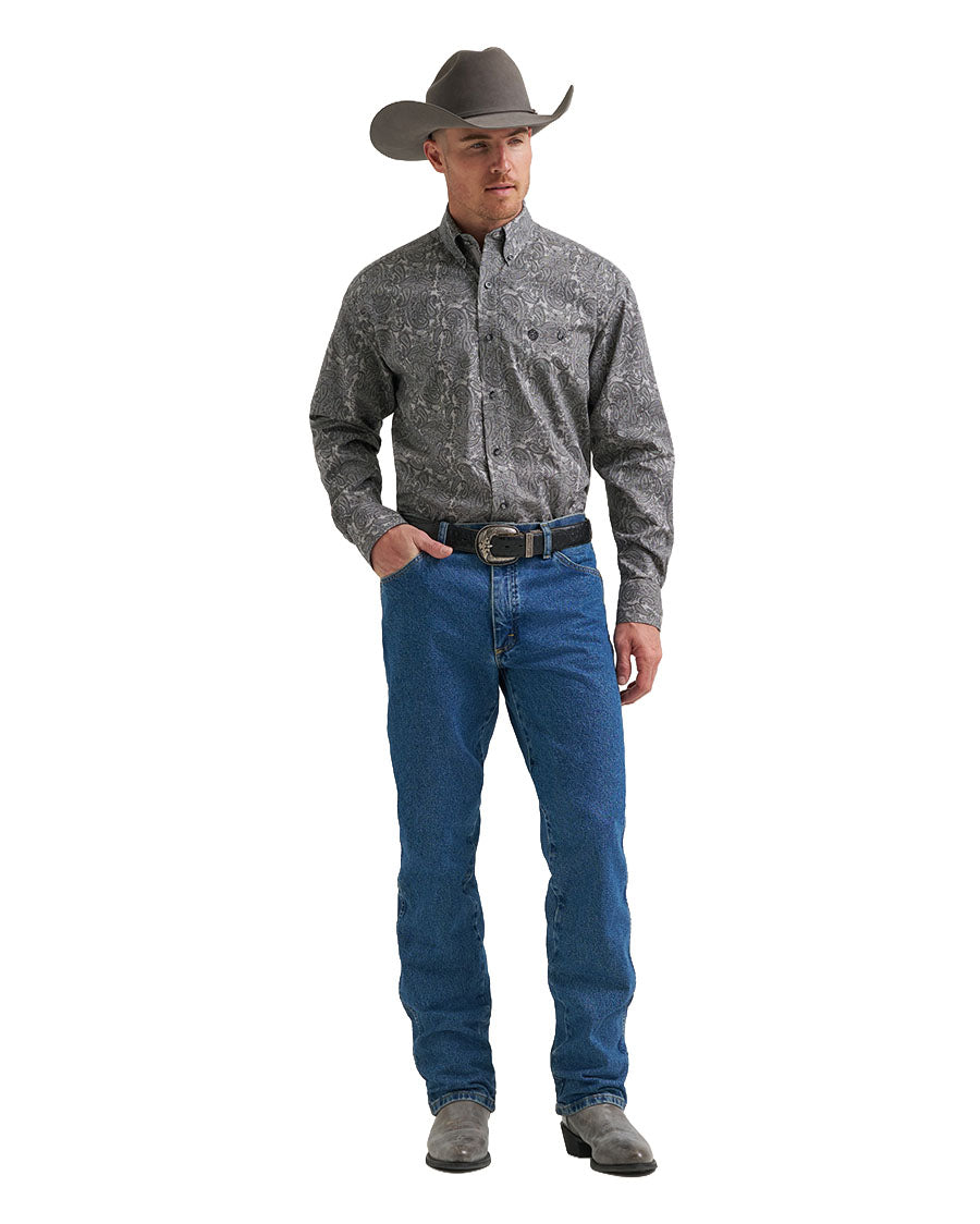 Men's George Strait Collection One Pocket Long Sleeve Stretch Western Shirt - 112385358