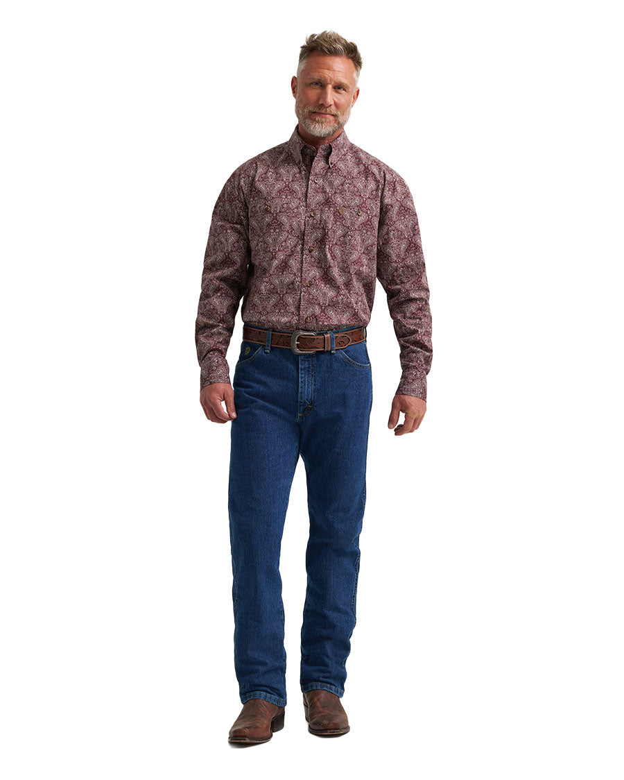 Men's George Strait Collection Two Pocket Long Sleeve Stretch Western Shirt - 112385373