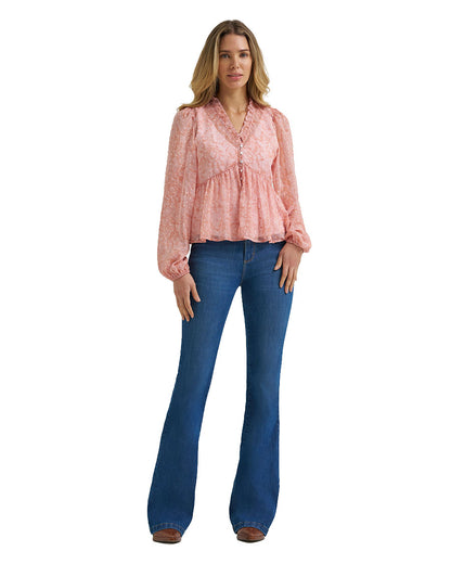 Women's Retro Vintage Juliet Long Sleeve Blouse - 112385996