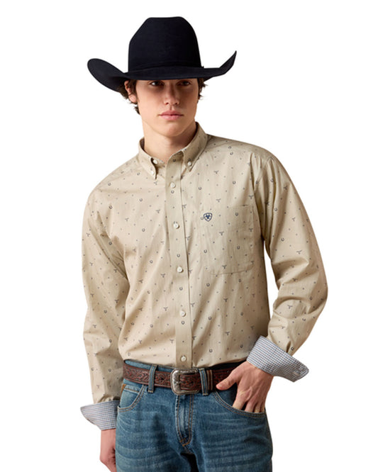 Men's Wrinkle Free Sam Classic Fit Long Sleeve Western Shirt - 10080581