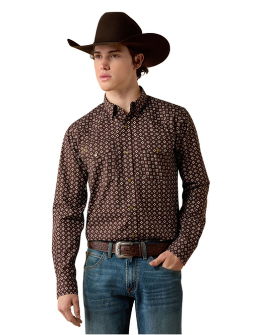 Men's Wrinkle Free Rebel Fitted Snap Long Sleeve Western Shirt - 10080720