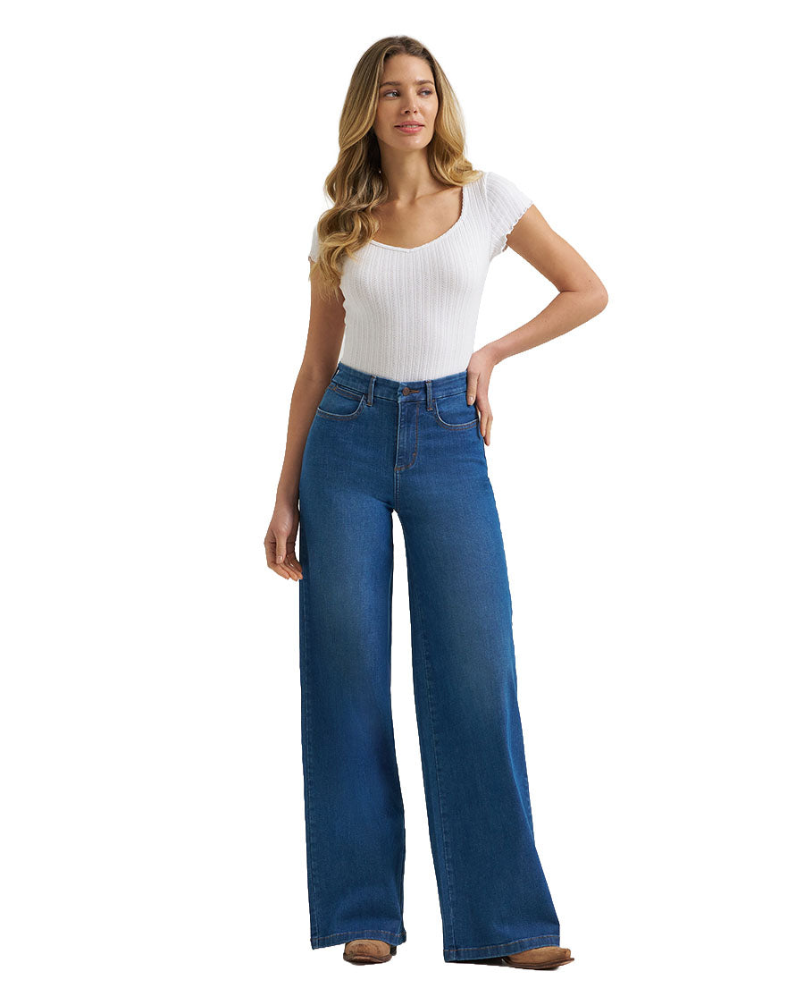 Women's Bespoke Wide Leg High Rise Jeans - 112385540