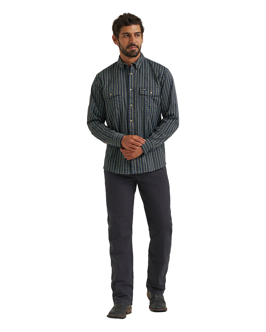 Men's Atg X Wrangler Technical Long Sleeve Regular Fit Snap Western Shirt - 112384280